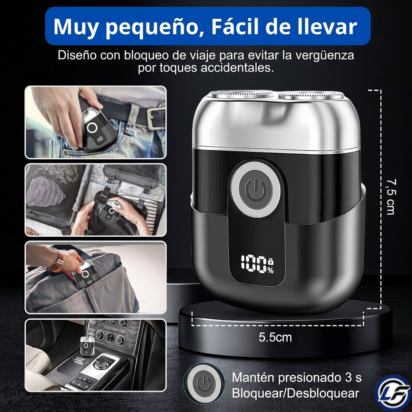 Mini afeitadora | Afeitado perfecto en cualquier lugar